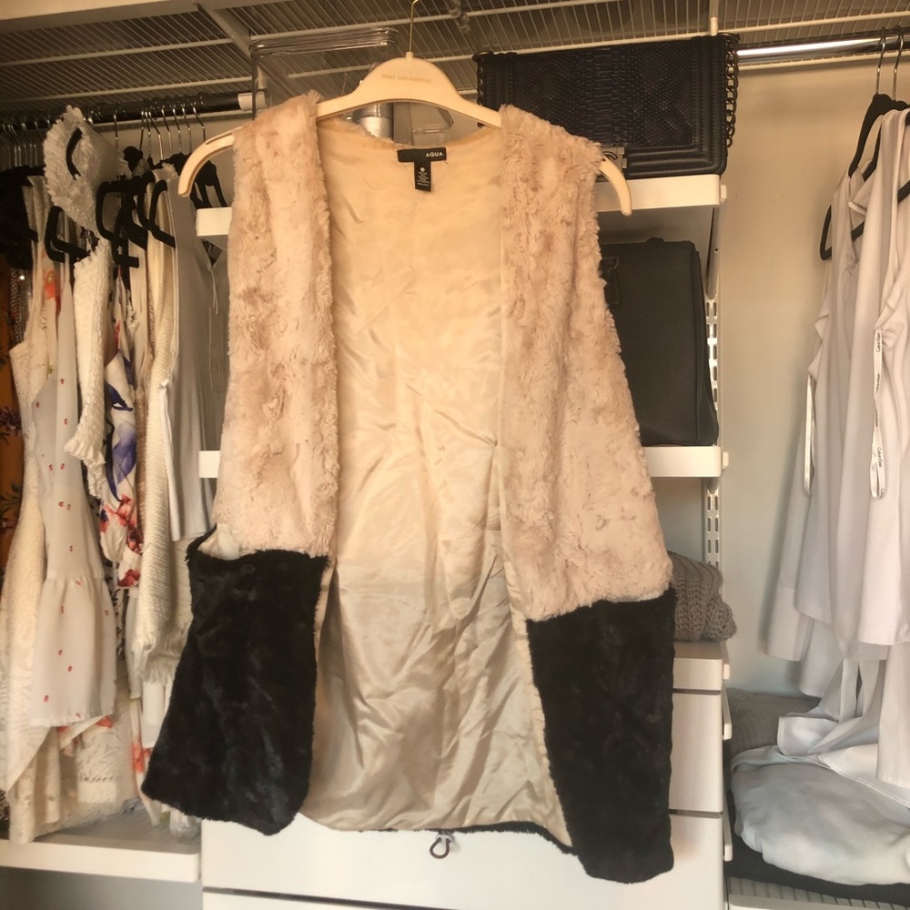 Two toned fur vest